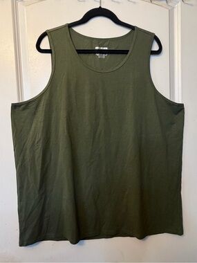 Women’s Plus 2XL Olive Green Tank Top